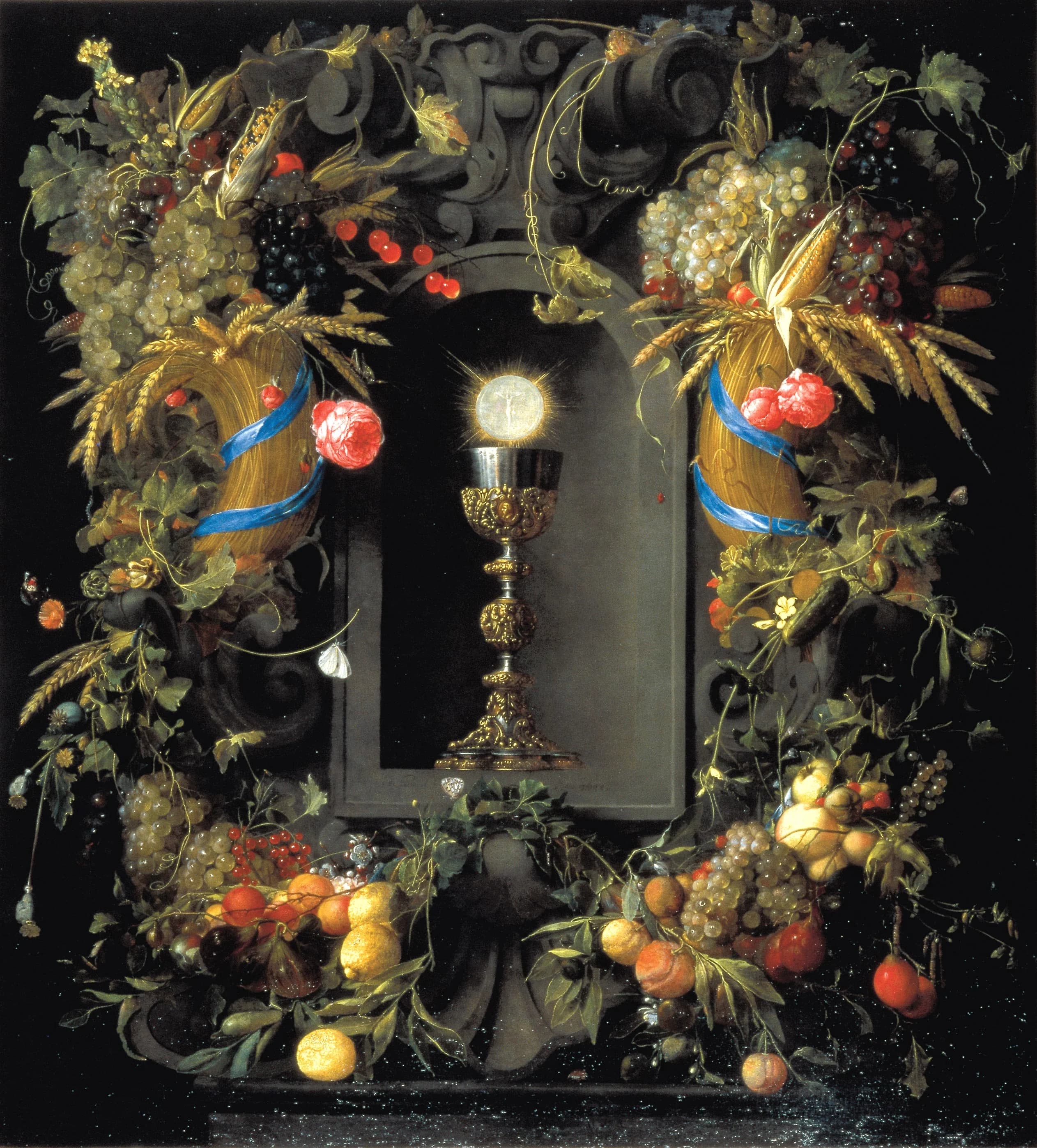 Communion cup encircled with a Garland of Fruit